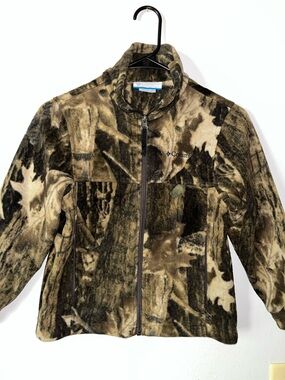 Columbia Camouflage Fleece Jacket in Brown and Tan